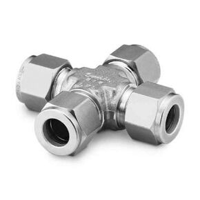 SWAGELOK SS-810-4 Union Cross, Stainless Steel, 1/2" Tube OD, Tube Fitting