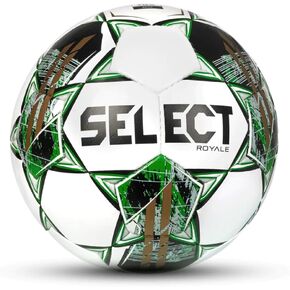 Select Bundle of 5 Select Royale V22 Soccer Ball White/Grn Size 5 NFHS Approved in Saudi Arabia