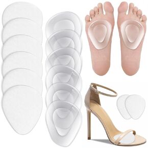 Shynek 12 Pack Metatarsal Pads for Foot, 6 Pack Gel Foot Pad Insoles Forefoot＆ 6 Pack 1/4" Thick Felt Metatarsal Foot Pads, Self Adhesive Ball of Foot Cushions for Heel, Pain Lessen Morton's Neuroma