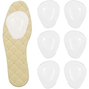 3 Pair Forefoot Pads, Soft and Comfortable Gel Foot Pad Shock-Absorbing Ball of Foot Cushions Pressure-Reducing Feet Cushion Pads Shoe Filler Accessories for Women Men Forefoot Sole Support