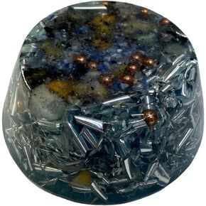 1 Light Blue Tower Buster Orgone Generator Energy Accumulator PERFECT GIFTING TOOL!!!! Made 7.83/432/528Hz Frequency with OM Chants Many Beautiful Ingredients!!
