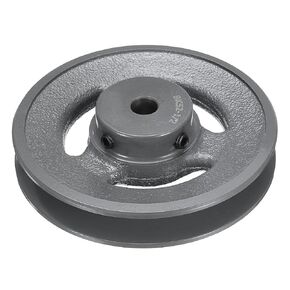 uxcell BK52-1/2 V-Belt Sheave 1/2"Bore 4.95"OD Single Groove Web Sheave Bored-to-Size Sheave, Cast Iron, Belt Section for 3L or B Belt