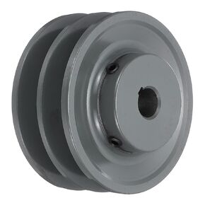 uxcell 2BK40-5/8 V-Belt Sheave 5/8 "Bore 3.95" OD Double Groove Web Sheave بالملل إلى الحجم، الحديد الزهر، قسم الحزام لحزام 3L أو B