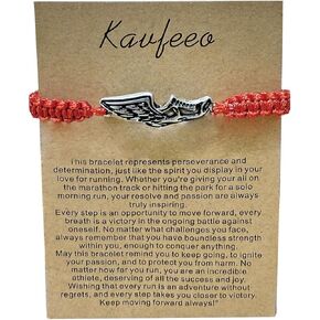 Track and Field Gifts Cross Country Running Gifts Running Bracelet Track and Field Accessories Bracelets Running Stuff Cross Country Running Gifts(Red)
