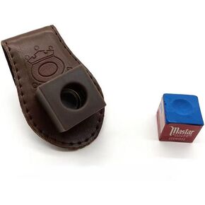 Vintage Leather Choco Powder Clip with Magnetic Cochineal Powder Holder – Premium Hat & Pocket Accessory for Convenient Access, Classic Design for High-Class Taste
