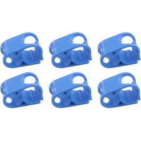 6PCS Plastic Hose Clamps O.D. 6.5 to 25mm Aquarium Hose Stopper Clamps Adjustable Closure Hose Clamps Flow Control Clamping Valve Blue For Laboratory Brewing Beer Bottle Filler