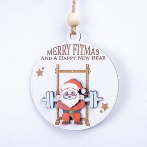 Wooden Christmas Ornaments, Funny Gym Christmas Ornaments, Glowforge, Fitness, Gifts for Gym Rats, Weight Training,Ornament Christmas Decorations for Tree (TO130.1) in Kuwait