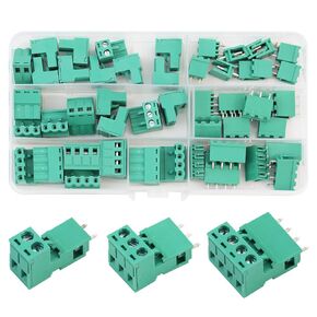 50Pcs 2/3/4Pin 5.08mm (0.2inch) Pitch Male Female PCB Screw Terminal Block Straight Plug-in PlugPlug Connector Panel Mount DIY
