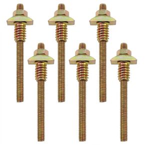 M8x100mm 4-in-1 Connector Metal Furniture Connecting Fittings Fastener Table Bed Assembly for Bed Frame Cabinet Headboard and Footboard 6PCS