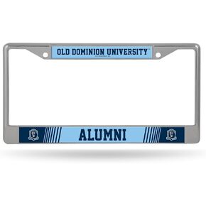 Rico Industries NCAA Old Dominion Monarchs Alumni 12" x 6" Chrome Frame with Decal Inserts - Car/Truck/SUV Automobile Accessory