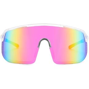 FEISEDY Sports Sunglasses for Men and Women, Large Rectangular Lens, Baseball Cycling Running Sunglasses B0243