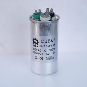 PS&W 10uF 370/440VAC 50/60Hz CBB65 CBB65A Oval Run Start Capacitor 10 MFD 370V/440V Air Conditioner Capacitors for AC Unit Fan Motor Start or Pump or Air Condenser (10uf Oval)