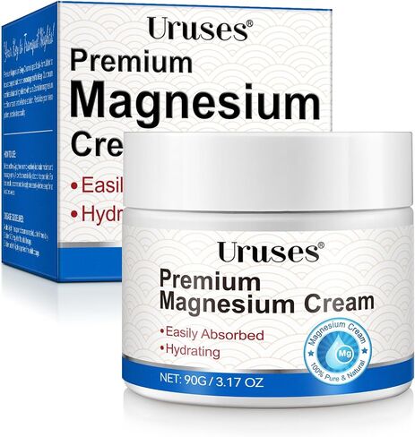 Magnesium Lotion, Topical Magnesium Cream, High Concentration Magnesium Chloride Cream for Nighttime, Leg, Feet, Body, Light Weight & Instant Absorption-3.17 OZ/ 90 G in Saudi Arabia