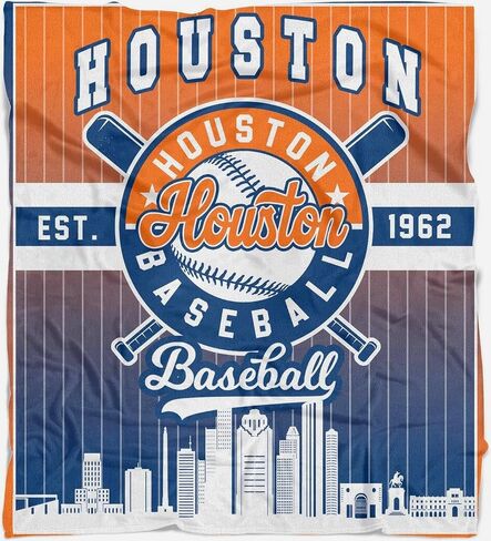 Baseball Team Blanket Gifts for Men Women, Soft Lightweight Baseball Fans Fleece Blanket, Warm Fluffy Blanket Decor Sofa Bed Couch (60"" X 50""), Housto in Saudi Arabia