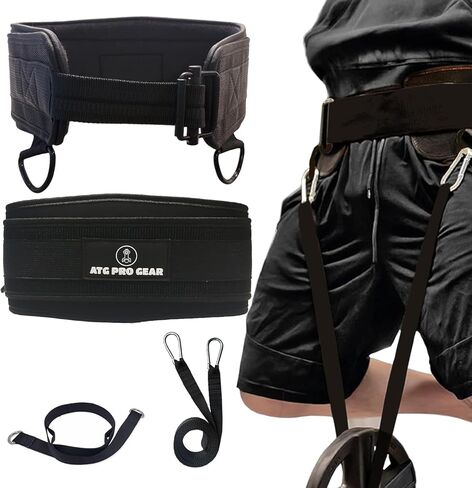 حزام الوزن للانخفاضات والسحبات Atg Pro Gear، حزام القرفصاء، حزام غمس لرفع الأثقال، حزام مرجح، حزام سحب مزلجة، حزام سحب لأعلى، حزام رفع الأثقال، حزام سحب لأعلى، حزام رياضي، مزلقة in Saudi Arabia