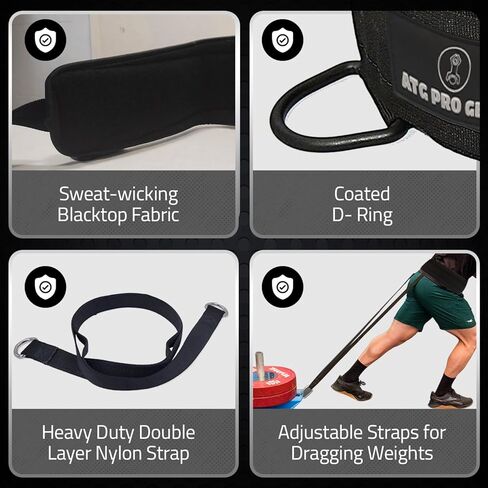 حزام الوزن للانخفاضات والسحبات Atg Pro Gear، حزام القرفصاء، حزام غمس لرفع الأثقال، حزام مرجح، حزام سحب مزلجة، حزام سحب لأعلى، حزام رفع الأثقال، حزام سحب لأعلى، حزام رياضي، مزلقة in Saudi Arabia