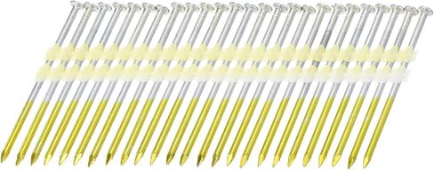 uxcell 500Pcs 21 Degree 0.131" x 3-1/4" Framing Nails, Galvanized Carbon Steel Plastic Collated Nails for Furniture/Constructions, Color Zinc in Saudi Arabia