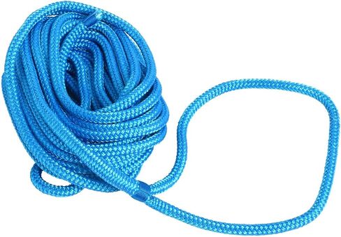 Amarine Made 4 Pack of 3/4 Inch 25 FT Double Braid Nylon Dockline Mooring Rope Double Braided Dock Line,Working Load Limit: 1900LBS,Breaking Strength: 9500LBS (Blue) in Saudi Arabia