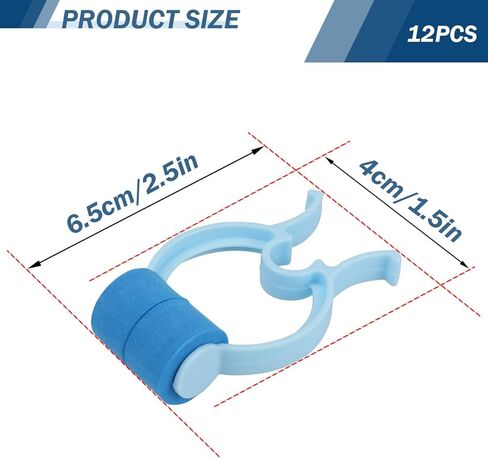 مشبك إيقاف نزيف الأنف الرعاف للاستعمال مرة واحدة، سدادة نزيف الأنف الإسفنجية، مشبك الأنف للشخير العرضي أو في حالات الطوارئ، 12 قطعة، أخضر in Kuwait