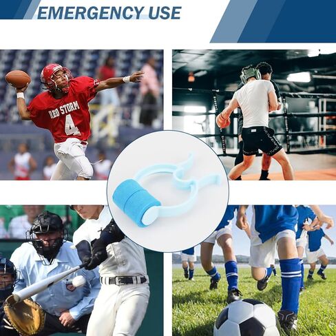 مشبك إيقاف نزيف الأنف الرعاف للاستعمال مرة واحدة، سدادة نزيف الأنف الإسفنجية، مشبك الأنف للشخير العرضي أو في حالات الطوارئ، 12 قطعة، أخضر in Kuwait