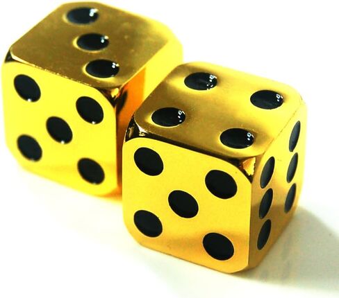 2Pcs D6 16mm Metal Alloy Custom & Unique Dice - Highly Polished Premium Edition (Silver Body/Deep Blue pips) in Saudi Arabia