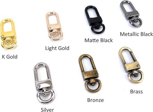 VersaKits 10 Pcs Heavy Duty Swivel Clips Brass Small Lobster Claw Clasps Push Gate Trigger Snap Hooks Arch Style for Sewing Purse Bag Jewelry Making in Saudi Arabia