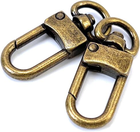 VersaKits 10 Pcs Heavy Duty Swivel Clips Brass Small Lobster Claw Clasps Push Gate Trigger Snap Hooks Arch Style for Sewing Purse Bag Jewelry Making in Saudi Arabia