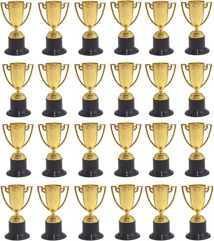 YYaaloa 6 Pack Mini Trophies Plastic Gold Award Trophy Cups 4 Inch for Awards Party Favors, Props, Rewards, Winning Prizes Props,Sports Tournaments,Competitions in Saudi Arabia