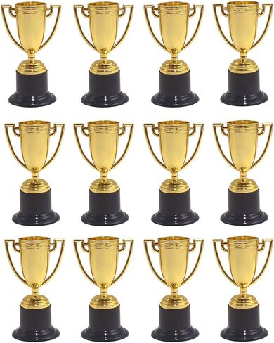 YYaaloa 6 Pack Mini Trophies Plastic Gold Award Trophy Cups 4 Inch for Awards Party Favors, Props, Rewards, Winning Prizes Props,Sports Tournaments,Competitions in Saudi Arabia