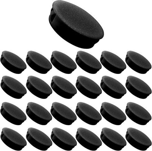 25PCS 0.51 Inch / 13mm Hole Plugs, Plastic Flush Type Hole Plugs Snap in Locking Hole Tube, Furniture Fencing Post Pipe Insert End Caps (White) in Saudi Arabia