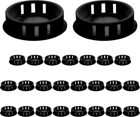 25PCS 0.51 Inch / 13mm Hole Plugs, Plastic Flush Type Hole Plugs Snap in Locking Hole Tube, Furniture Fencing Post Pipe Insert End Caps (White) in Saudi Arabia