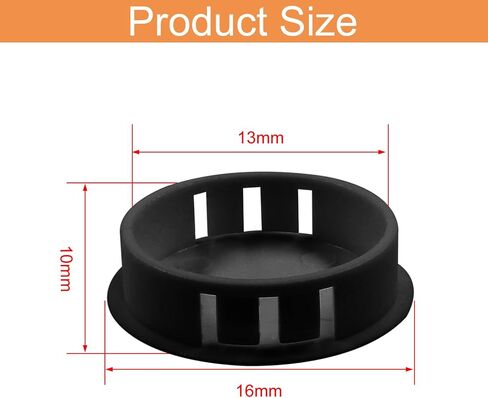 25PCS 0.51 Inch / 13mm Hole Plugs, Plastic Flush Type Hole Plugs Snap in Locking Hole Tube, Furniture Fencing Post Pipe Insert End Caps (White) in Saudi Arabia