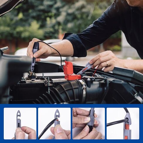 4 قطع من مسبار ثقب الأسلاك، مجموعة مشابك ثقب العزل لاختبار مقياس الحرارة الفولتميتر المتعدد، تتضمن مقاسين in Kuwait