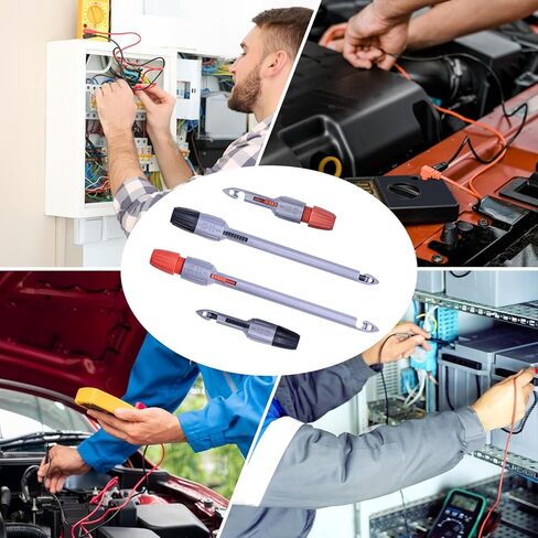 4 قطع من مسبار ثقب الأسلاك، مجموعة مشابك ثقب العزل لاختبار مقياس الحرارة الفولتميتر المتعدد، تتضمن مقاسين in Kuwait