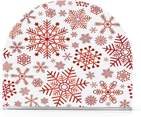 Napkin Holder Acrylic Napkin Dispenser Napkin Stand,Christmas Snowflake Great for Kitchen Counter, Dining Table, Bathroom Vanity in Kuwait