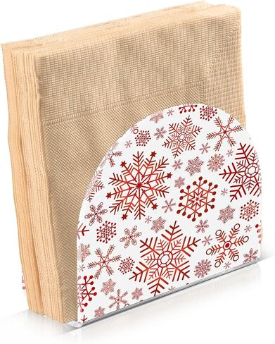 Napkin Holder Acrylic Napkin Dispenser Napkin Stand,Christmas Snowflake Great for Kitchen Counter, Dining Table, Bathroom Vanity in Kuwait