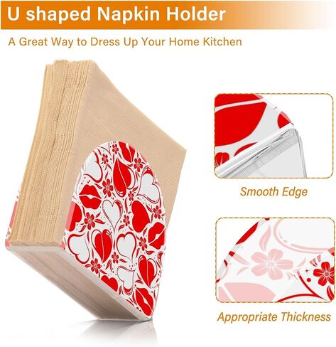 Napkin Holder Acrylic Napkin Dispenser Napkin Stand,Christmas Snowflake Great for Kitchen Counter, Dining Table, Bathroom Vanity in Kuwait