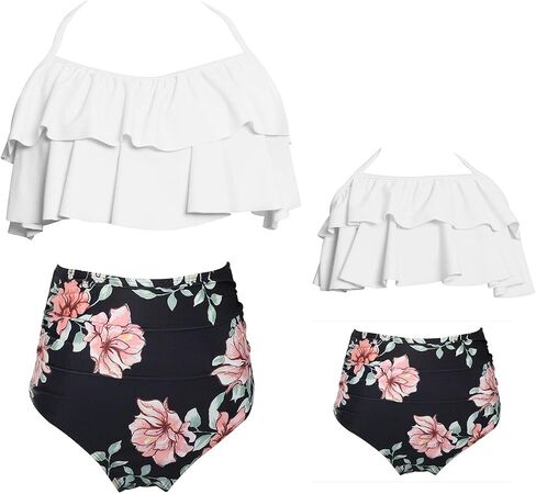 JerrisApparel Mother Daughter Swimsuit Family Matching Bikini Set Girls Swimwear in Saudi Arabia