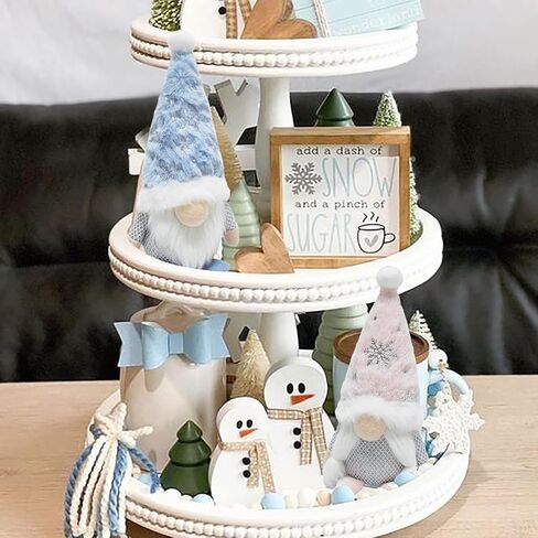 attiigny عيد الميلاد الديكور الوردي الأزرق ندفة الثلج التماثيل، عطلة عيد الميلاد المنزل الحلي منضدية سانتا التماثيل، مهرجان ديكور السويدية أفخم الهدايا gonk in Kuwait