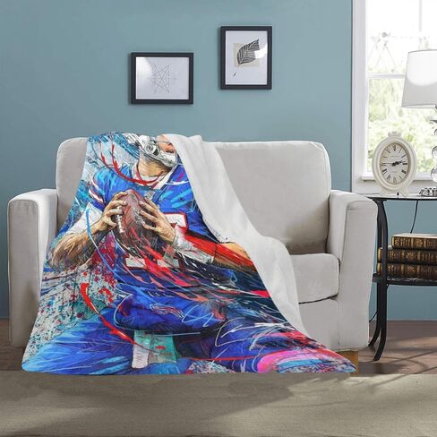Allen Blanket Lightweight Soft Flannel Josh Graffiti Basketball Living Room Bedroom Sofa Decoration Sports Fan (B,40x50-Inch) in Saudi Arabia