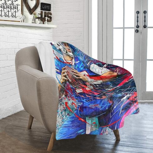 Allen Blanket Lightweight Soft Flannel Josh Graffiti Basketball Living Room Bedroom Sofa Decoration Sports Fan (B,40x50-Inch) in Saudi Arabia