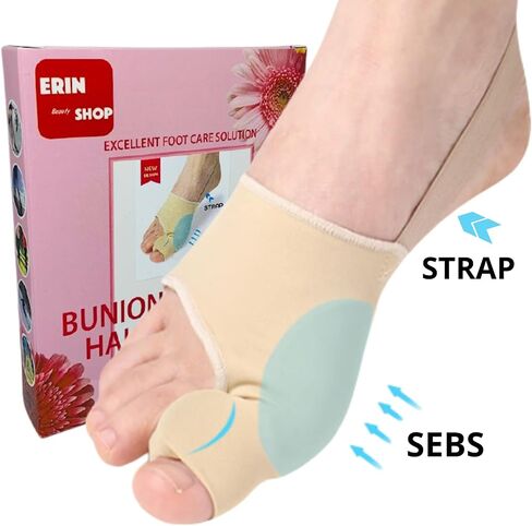 Bunion Socks Corrector for Pain Relief Hallux Valgus, Splint, Straightener Orthopedic, Separator Pad Brace Sleeve Toe Separator, Hammer Overlapping for Men and Women (S (US 4-7.5), Beige) in Saudi Arabia