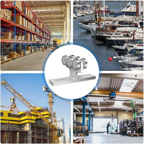 Hoist Trolley, 4Pcs Electric Hoist Installation Roller Trolley Assembly 6 Wheel T Type Beam Trolley Hardware for Taller Strut Channel in Saudi Arabia