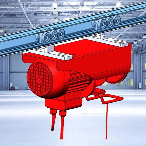 Hoist Trolley, 4Pcs Electric Hoist Installation Roller Trolley Assembly 6 Wheel T Type Beam Trolley Hardware for Taller Strut Channel in Saudi Arabia