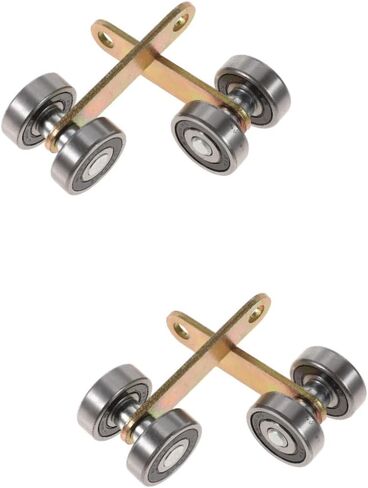 10 Pcs 2 Trolley Assembly Roller Heavy Duty Slide Rails Window Door Roller Hoist Trolley for Sliding Barn Door Hardware Kit Strut Rollers Sliding Doors Hanging Rail Galvanized Iron in Saudi Arabia