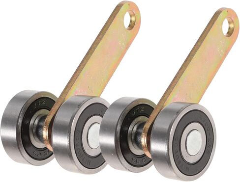 10 Pcs 2 Trolley Assembly Roller Heavy Duty Slide Rails Window Door Roller Hoist Trolley for Sliding Barn Door Hardware Kit Strut Rollers Sliding Doors Hanging Rail Galvanized Iron in Saudi Arabia