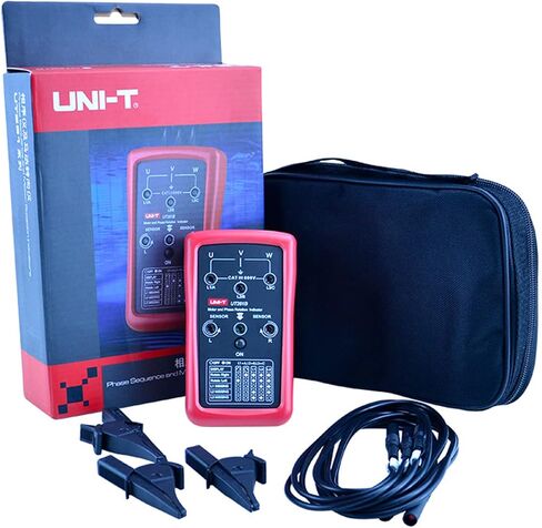 UNI-T 3-Phase Sequence Tester Rotation Meter, AC Phase Sequence Indicator 40V-690V Lack Phase Meter Motor UT261A in Kuwait