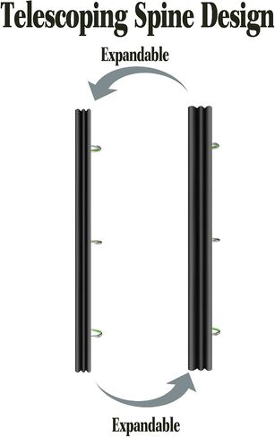 1 Inch Telescoping 3 Ring Binder- 1 PCS-Black, Portable Plastic Binder with Telescoping Spine, 3 Ring Binder with Foldable Front Cover Holds 8.5" x 11" Paper for School,Office and Homes in Saudi Arabia