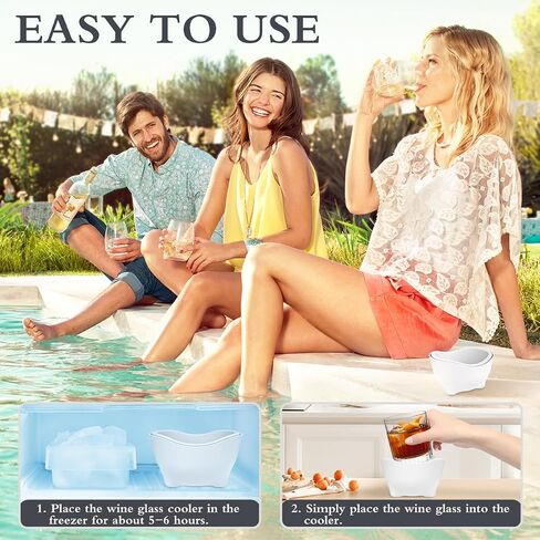 Stemless Wine Glass Chiller & Wine Cooler, 2-In-1 Wine Chiller, Keeps Your Glass Cool – Wine Accessories for Chilled Drinks in Saudi Arabia