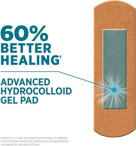 Band-Aid Brand Pro Heal Adhesive Bandages with Hydrocolloid Gel Pad, Clinically Tested, Better Healing of Minor Wounds, Waterproof Bandages, Sterile First Aid Bandages, One Size, Twin Pack, 2 x 10 ct. in Saudi Arabia